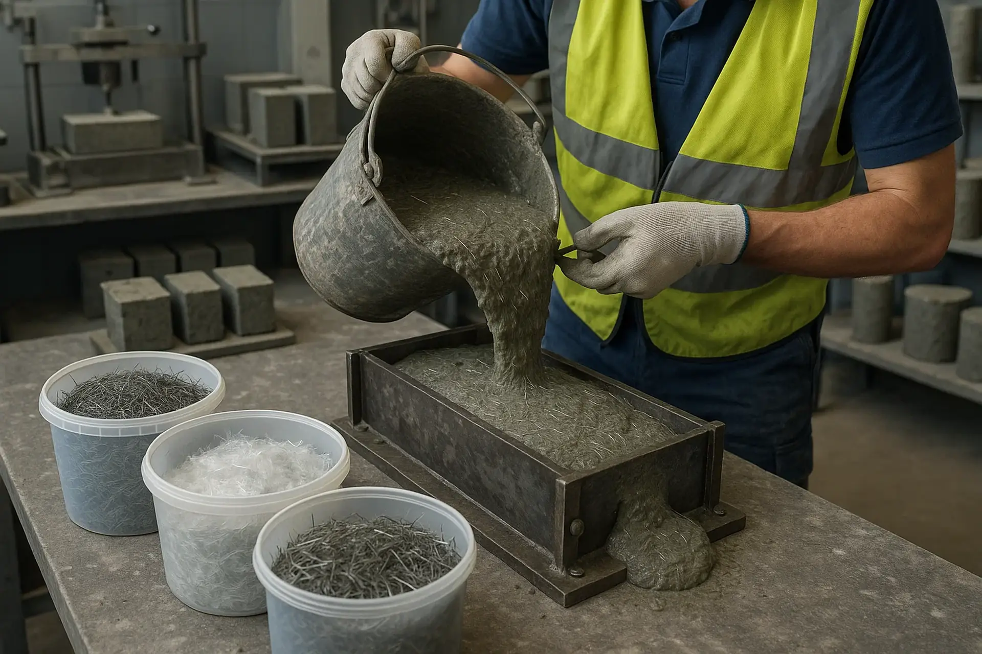 انواع الیاف مورد استفاده در بتن