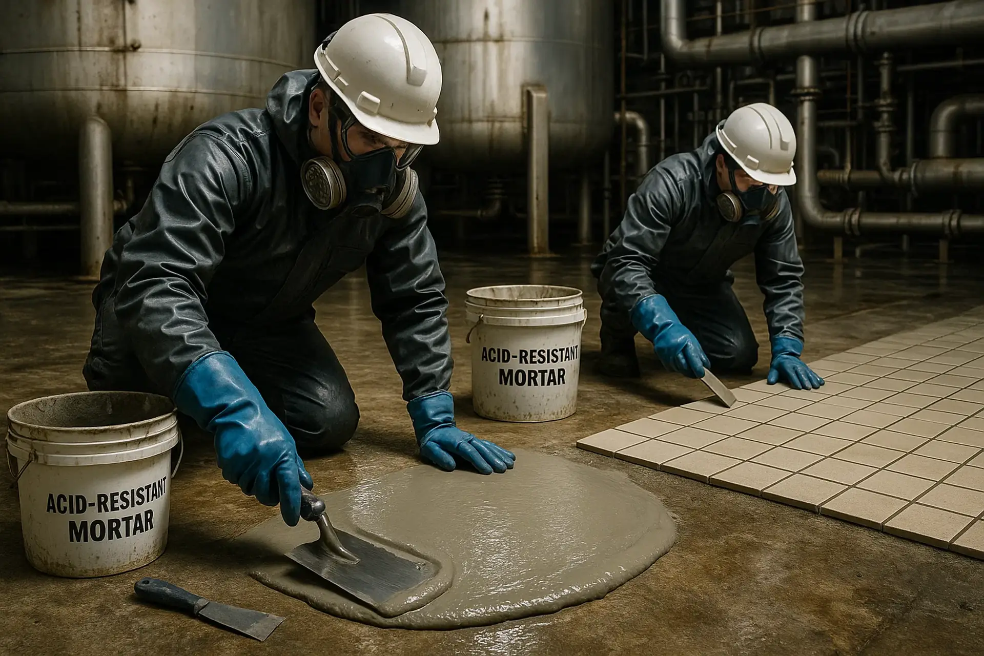 انواع  ملات های ضد اسید